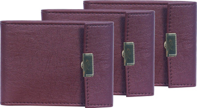 

samtroh Men Casual Purple Artificial Leather Card Holder(8 Card Slots), Brown