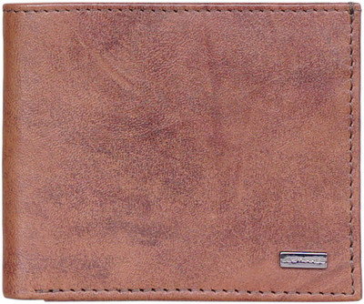 

Justanned Men Brown Genuine Leather Wallet(6 Card Slots)