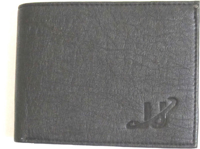 

JJ Men Black Artificial Leather Wallet(8 Card Slots)