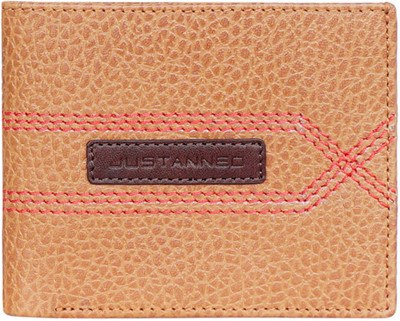 

Justanned Men Tan Genuine Leather Wallet(3 Card Slots)