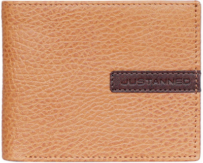 

Justanned Men Tan Genuine Leather Wallet(3 Card Slots)