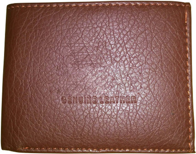 

ATXP Men Brown Genuine Leather Wallet(8 Card Slots), Dark brown