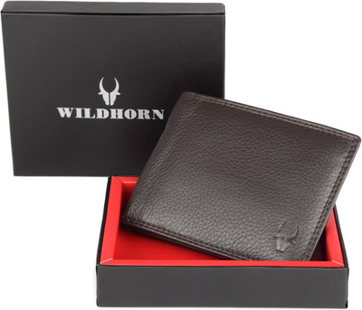 

WildHorn Men Casual Brown Genuine Leather Wallet(5 Card Slots)