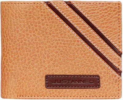 

Justanned Men Tan Genuine Leather Wallet(3 Card Slots)
