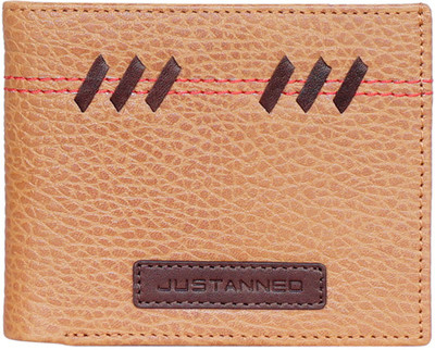 

Justanned Men Tan Genuine Leather Wallet(3 Card Slots)