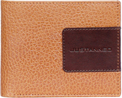 

Justanned Men Tan Genuine Leather Wallet(3 Card Slots)