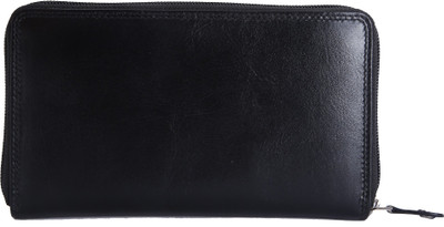 

TRU BLU Women Black Genuine Leather Wallet(9 Card Slots)