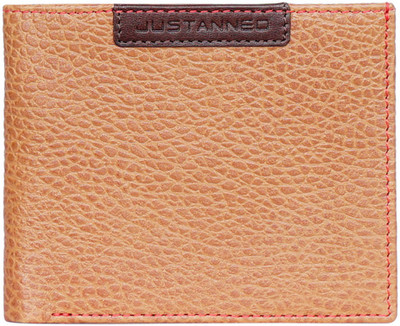 

Justanned Men Tan Genuine Leather Wallet(3 Card Slots)