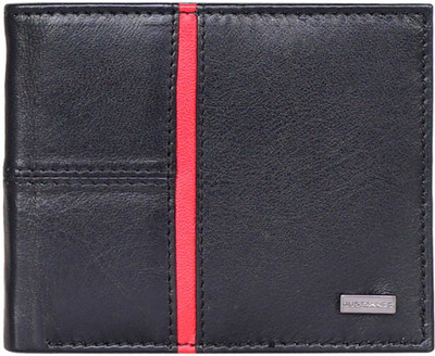 

Justanned Men Black Genuine Leather Wallet(6 Card Slots)