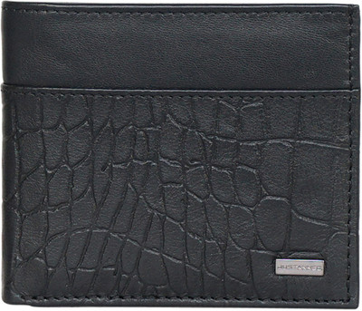 

Justanned Men Black Genuine Leather Wallet(8 Card Slots)