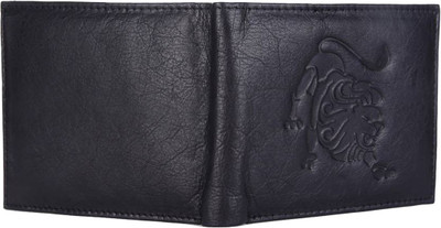

Justrack Boys Tan Genuine Leather Wallet(1 Card Slot), Black