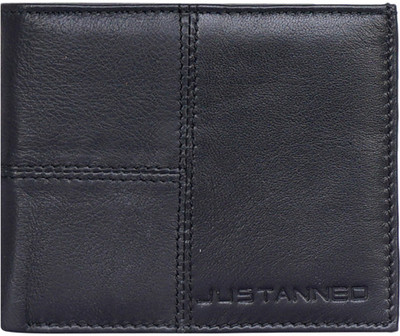 

Justanned Men Black Genuine Leather Wallet(6 Card Slots)