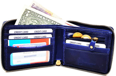 

Wildland Men Blue Genuine Leather Wallet(7 Card Slots)