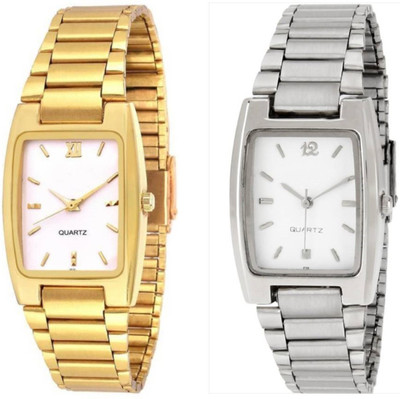 

SD SHOP 70e455- Chain Gold Silver Watch - For Boys Combo (Pack of 2) Watch - For Men