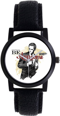 

AR Sales Be Awesome White Dial Analog Watch - For Men