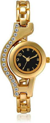

Orayan Stylish Diamond Studded Round Dial Watch - For Women