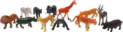

lifestylesection 12 piece of Wild Animals Figure-Learning and Educational Toy + Made of Non-Toxic Material (Multicolor)(Multicolor)