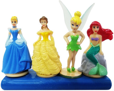 

imodish Princess Set Of 4 Pcs Belle, Cinderella, Tinkerbell, Ariel The Mermaid Action Figure(Multicolor)