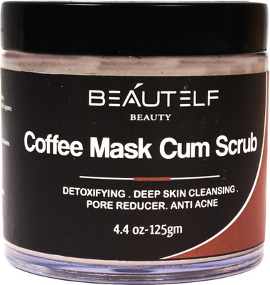 

Beautelf 2 In 1 Coffee Mask Cum Scrub 4.4 Fl Oz For Skin Care, Stretch Marks, Acne & Anti Cellulite Treatment, Reduce Eczema, Age Spots, Paraben, Sulphate Free(125 gm)(125 g)