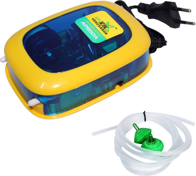 

Venus Aqua Aquarium Air Pump AP950A Double Nozzle, Copper Motor With 2- Meter Pipe And 2- Air Stone Air Aquarium Pump(56 cm)