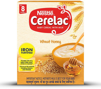 

Nestle Cerelac Fortified Baby Cereal with Milk, Wheat Honey – From 8 Months, 300g Pack Cereal(300 g, 8+ Months)