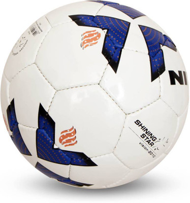 

Nivia Shining Star Football - Size: (Pack of 1, White, Blue
