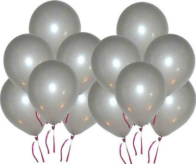 

PTCMart Solid METALLIC GREY Balloon(Grey, Pack of 25)