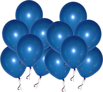 

PTCMart Solid METALLIC BLUE Balloon(Blue, Pack of 25)