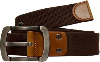 

TOUGH Men & Women Casual Brown Canvas Belt