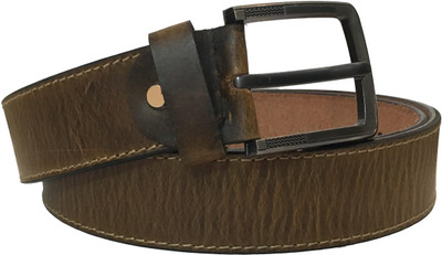 

ALAN KIRSTEN Men Casual Tan Genuine Leather Belt, Toffee crackle