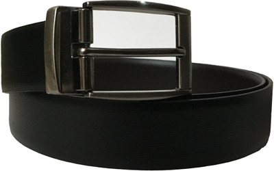 

ALAN KIRSTEN Men Formal Multicolor Genuine Leather Reversible Belt, Black-brown