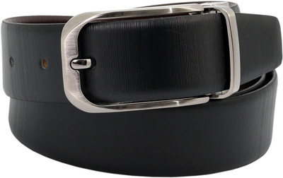

LEX TAVIS Men Formal, Evening Black, Brown Genuine Leather Reversible Belt, Black and brown