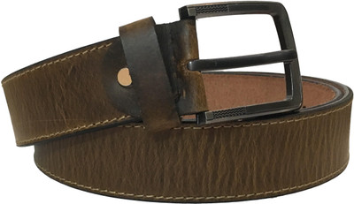 

ALAN KIRSTEN Men Casual Tan Genuine Leather Belt, Toffee crackle