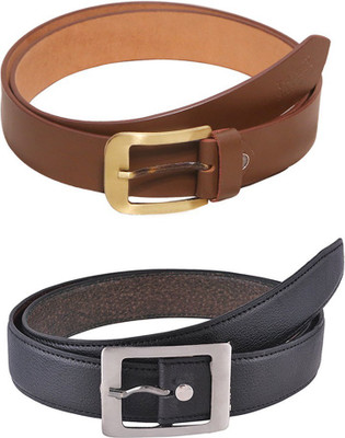 

Lee Topper Men Casual, Evening, Formal, Party Black, Brown Artificial Leather Belt