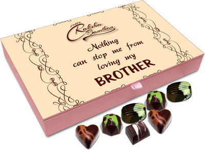 

Chocholik Rakhi Gift Box - Nothing Can Stop Me From Loving My Brother - 12pc Truffles(144 g)