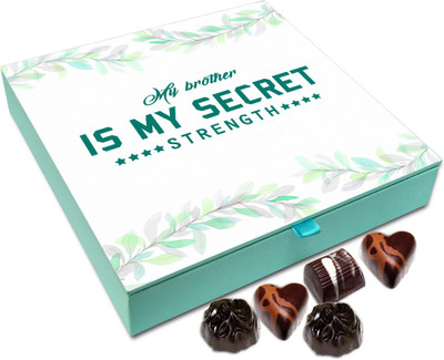 

Chocholik Rakshabandhan Gift Box - My Brother Is My Secret Strength - 9pc Truffles(108 g)