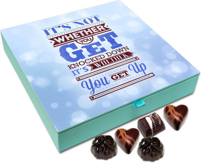 

Chocholik Gift Box - It's Not Whether You Get Knocked Down - 9pc Truffles(108 g)