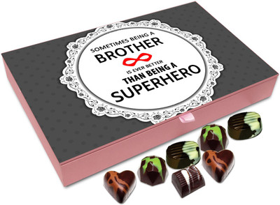 

Chocholik Rakshabandhan Gift Box - Sometimes Being a Brother Is Ever Better - 12pc Truffles(144 g)