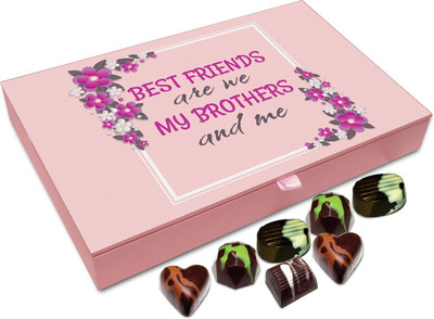 

Chocholik Rakhi Gift Box - Best Friend Are We My Brother and Me - 12pc Truffles(144 g)