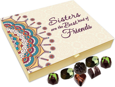 

Chocholik Rakhi Gift Box - Sisters Are the Best Kind of Friends - 20pc Truffles(240 g)