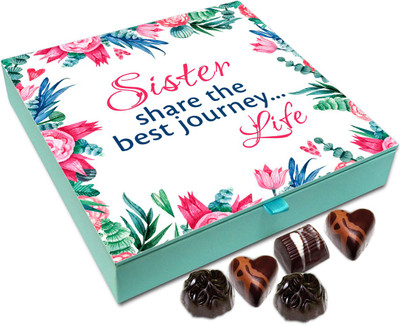

Chocholik Rakshabandhan Gift Box - Sister Share the Best Journey...life - 9pc Truffles(108 g)