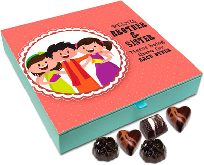 

Chocholik Rakhi Gift Box - Being Brother and Sister Means - 9pc Truffles(108 g)