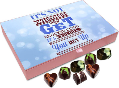 

Chocholik Gift Box - It's Not Whether You Get Knocked Down - 12pc Truffles(144 g)