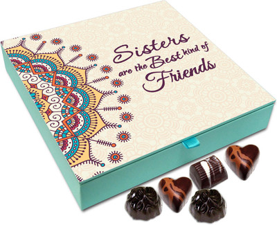 

Chocholik Rakhi Gift Box - Sisters Are the Best Kind of Friends - 9pc Truffles(108 g)