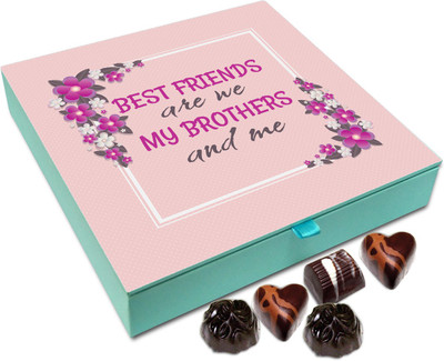 

Chocholik Rakhi Gift Box - Best Friend Are We My Brother and Me - 9pc Truffles(108 g)