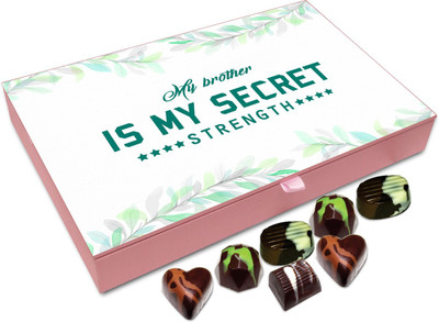 

Chocholik Rakshabandhan Gift Box - My Brother Is My Secret Strength - 12pc Truffles(144 g)