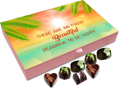 

Chocholik Gift Box - There Are So Many Beautiful Reasons To Be Happy - 12pc Truffles(144 g)