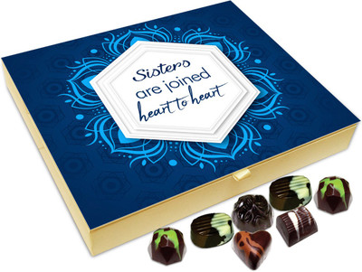 

Chocholik Rakhi Gift Box - Sisters Are Joined Heart to Heart - 20pc Truffles(240 g)