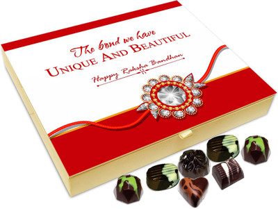 

Chocholik Rakhi Gift Box - The Bond We Love Unique and Beautiful - 20pc Truffles(240 g)