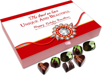 

Chocholik Rakhi Gift Box - The Bond We Love Unique and Beautiful - 12pc Truffles(144 g)